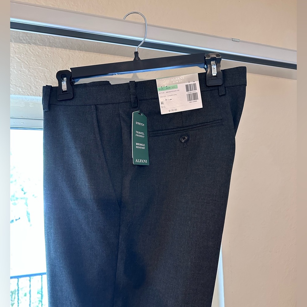 Men’s Alfani Slim Fit Dress Pants 34W 32L